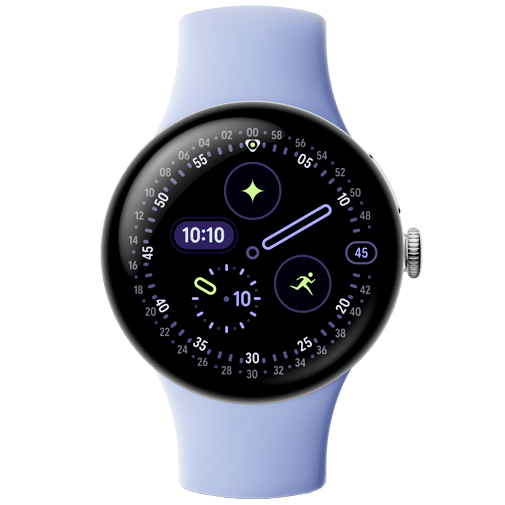 Google Pixel Watch 4 41mm Zilver (Paarse Band)